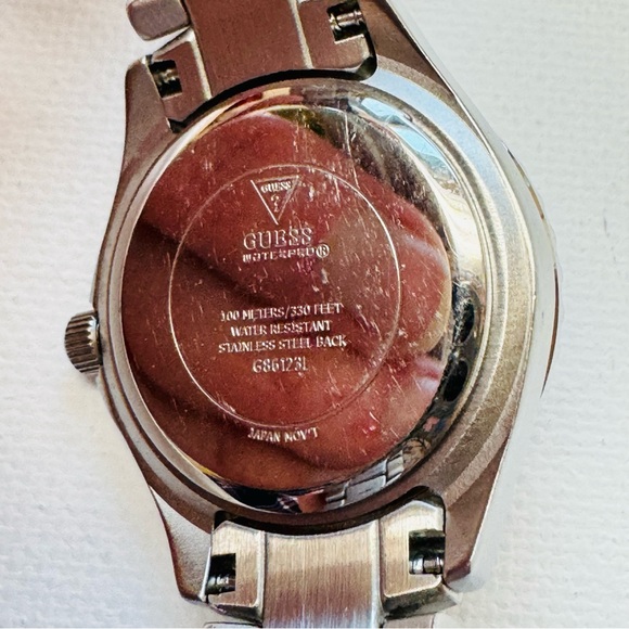 Ladies Guess “WaterPro” water resistant watch Vintage Guess Waterpro Watch Women 30mm Silver Gold Tone  main image 4